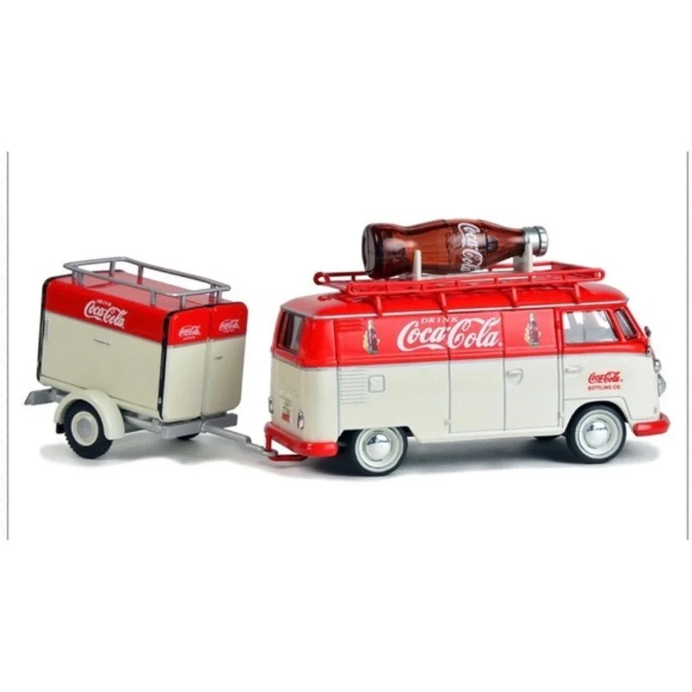 Motorcity‎ Classics 1960 Volkswagen T1 Kombi Van Trailer Coca-Cola 1/43 Red NEW